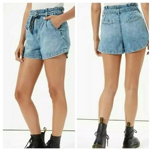 AE paperbag super high waist mom shorts